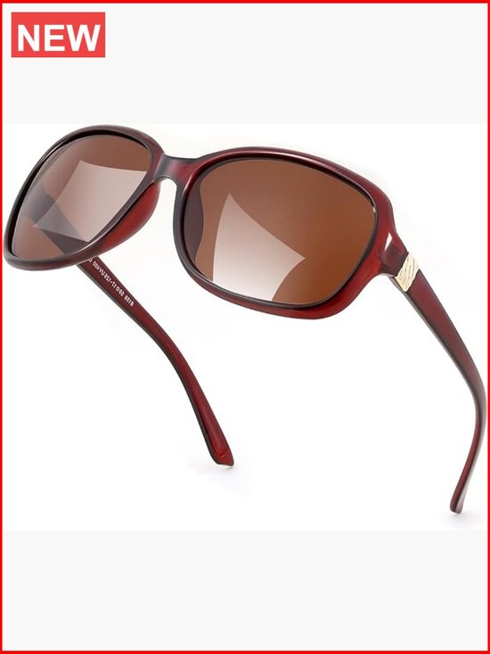 Polarized Sunglasses for Women Vintage Square Wraparound  display picture 2